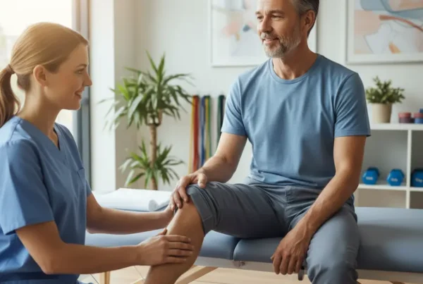 Patient in Apopka discussing non-surgical knee pain treatment options with a specialist.